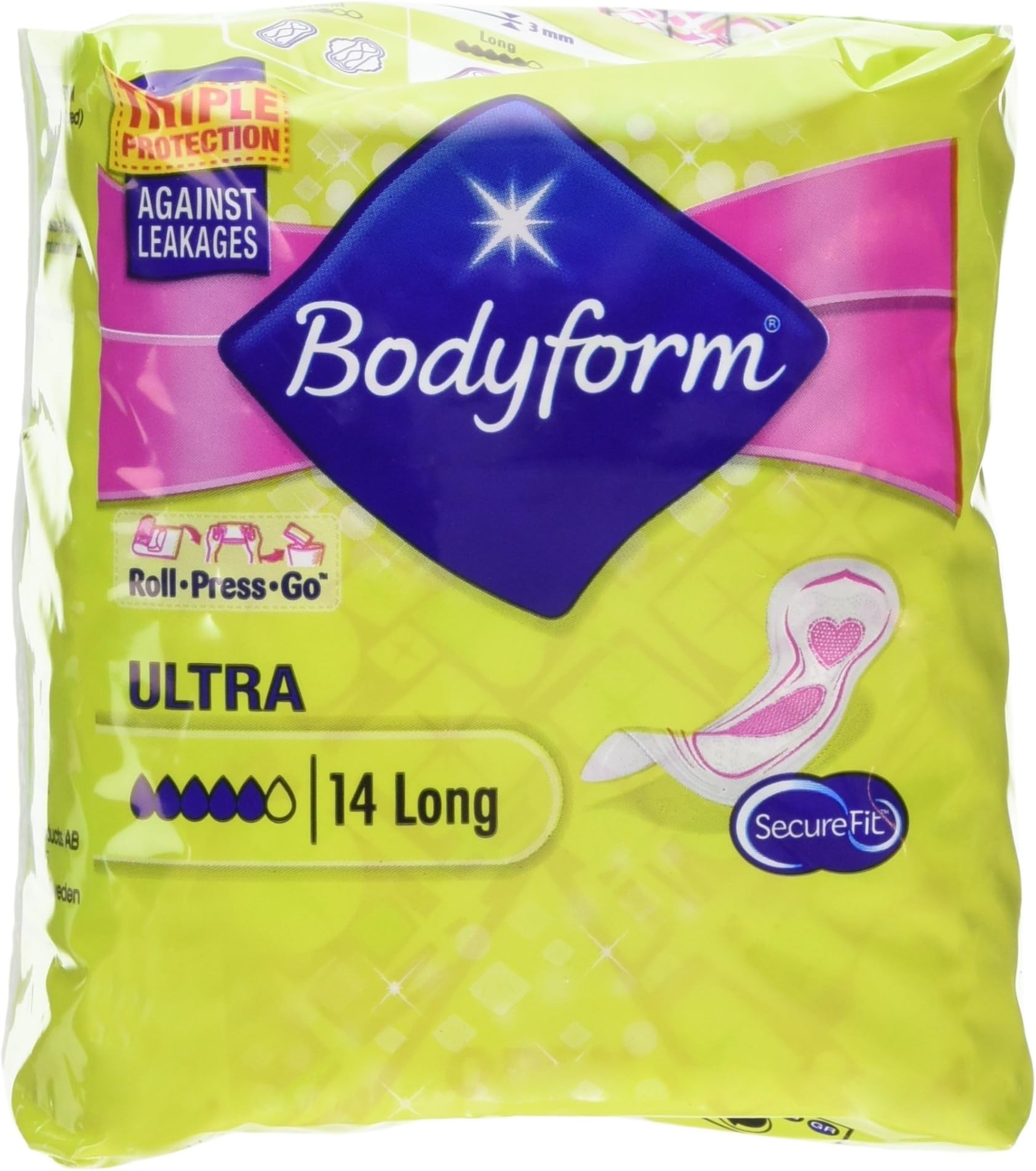 Bodyform Ultra Towels Long, 14 Towels