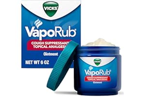 Vicks VapoRub, Original, Cough Suppressant, Topical Chest Rub & Analgesic Ointment, Medicated Vicks Vapors, Relief from Cough Due to Cold, Aches & Pains, 6oz (2 Count)