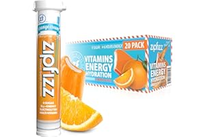 Zipfizz Daily Energy Drink Powder, Orange Cream, 20 Pack | 3-in-1 Sustained Energy, Rapid Hydration, and Essential Vitamins | Sugar-Free | Electrolyte Powder | Contains Vitamin B-12 & Antioxidants