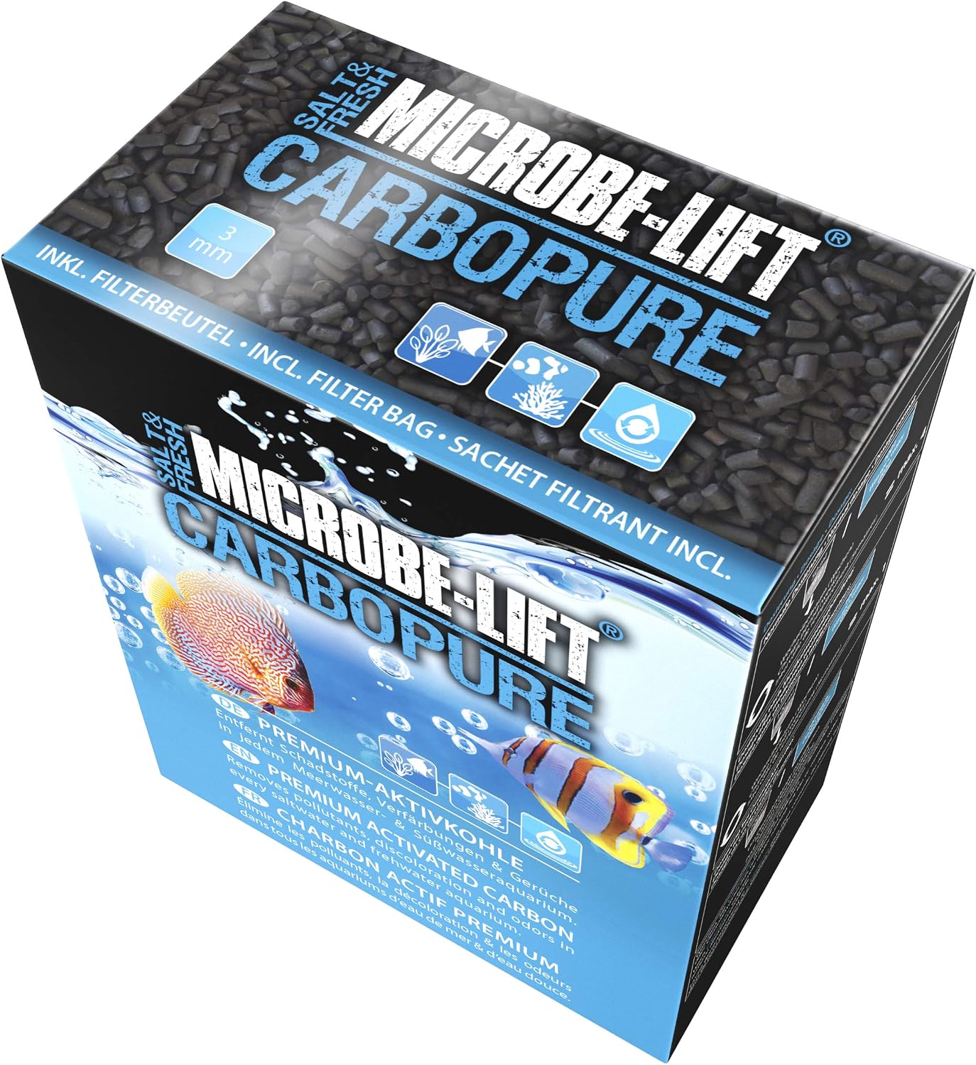 Aquarium activated carbon, ARKA Carbopure 1000 ml, removes cloudiness, medication residue & colourants - Image 3