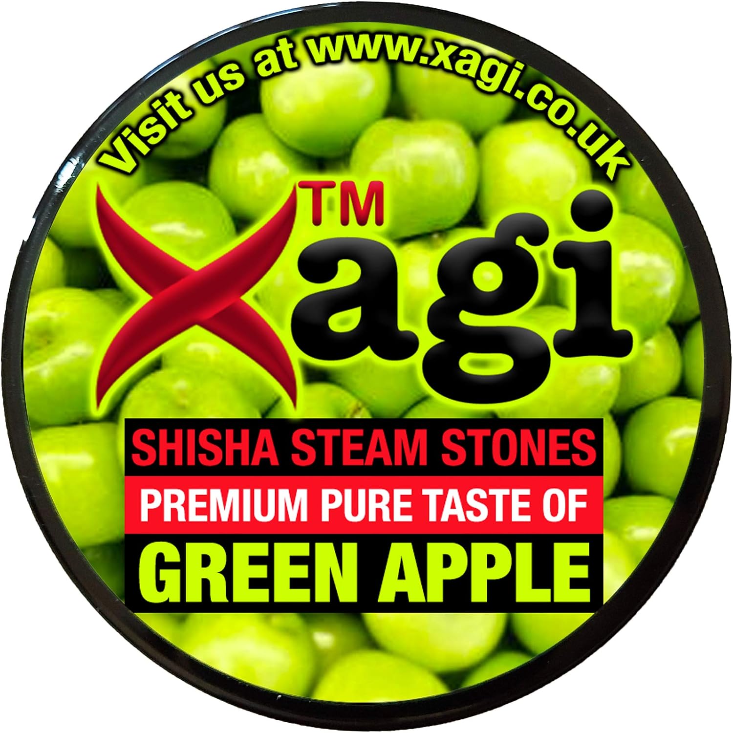 Xagi Shisha Flavours Natural Fruits Flavoured Shisha/Hookah STEAM Stones Hookah Shisha Flavours Nicotine-Free No Tobacco Shisha STEAM Stones GRANULES 100G Shisha Green Apple Flavour - Image 4