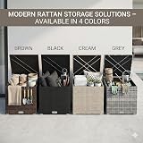 CASARIA Polyrattan Garden Cushion Storage Box 318 L Grey 75x75x70cm view 5