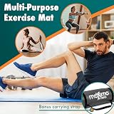 Maximo Fitness Exercise Mat 183cm x 60cm 12mm Thick Blue Non Slip view 3