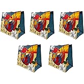 Earthwise Reusable Shopping Bags Extremely Durable Multi Use Large Stylish Fun Foldable Water-Resistant Totes Design - Rooster(Pack of 5)