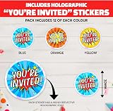BestaFiesta Rainbow Party Invites Pack of 36 Kids Birthday Foldable Envelopes view 5