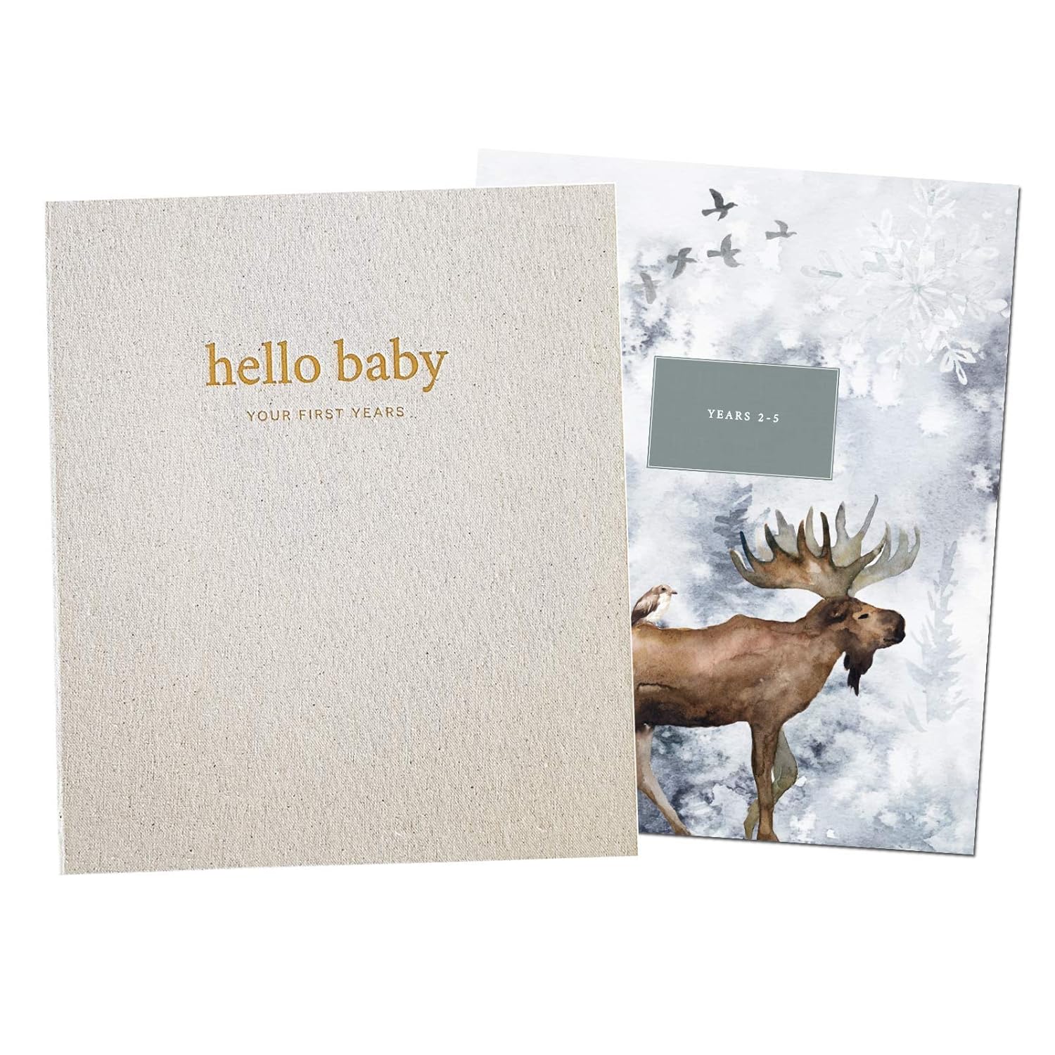 Unisex Baby Memory Book | Minimalist Baby First Year Keepsake for Milestones | Baby Books First Year Memory Book | Simple Baby Scrapbook for Boy Girl Milestones | 60 Pages Natural Linen Wild - Peachly : Baby