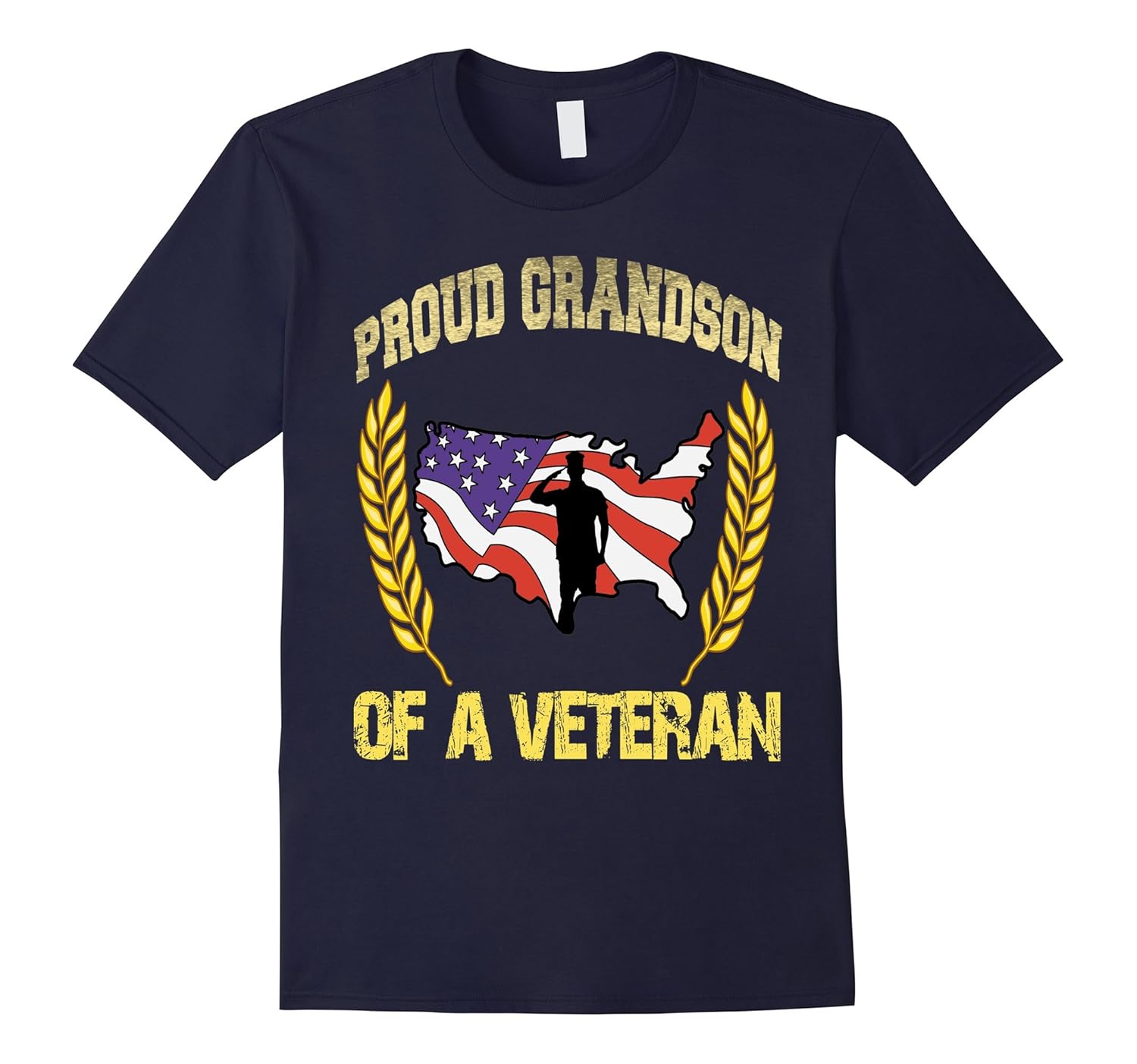 Proud Grandson Of A Veteran T-Shirt-ANZ