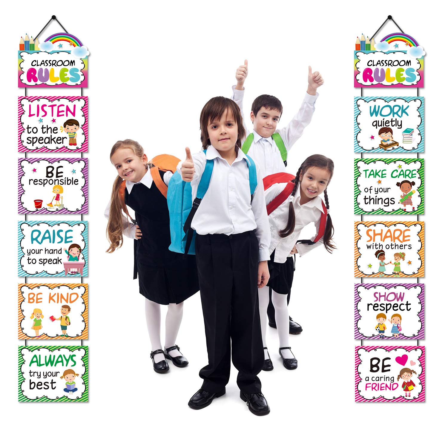 Mua Classroom Rules Posters Classroom Bulletin Board Decorations Set ...