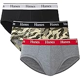 Hanes mens Originals Stretch Cotton Briefs Pack, Moisture-wicking Underwear for Men, 3-pack
