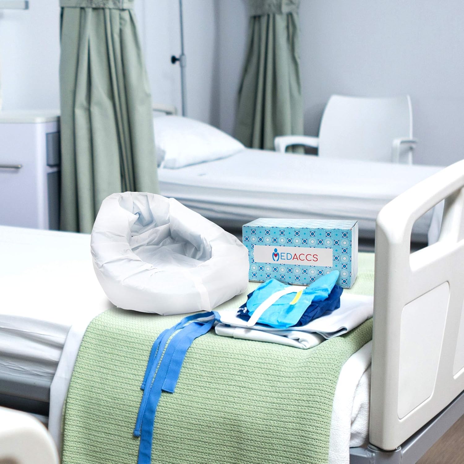 Bedside Commode Liners Disposable Bulk 50 Pack - Elderly, Sick Patients, Adult Health - Comode Liner Bags for Portable Toilet, Bedpan Bowl, Potty Chair Liners Plastic Camode -Leak-Proof, Biodegradable: Health & Personal Care