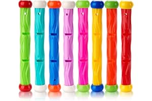 JOYIN Diving Sticks Pool Toys, 8 Pcs Underwater Training Pool Dive Stick for Kids, Colorful Swimming Toy for Kids
