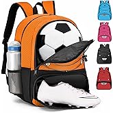Hsmihair Youth Soccer Bag-Soccer Backpack&Backpack for Football Basketball,with Ball Compartment Separate Cleat Package