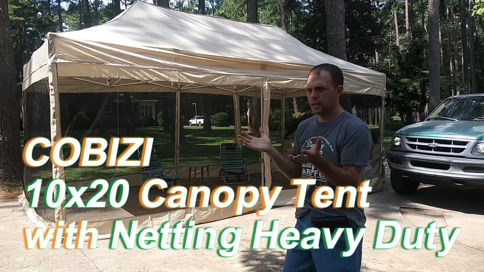 COBIZI 10x20 Heavy Duty Pop Up Canopy Review: Screen Tent with Mosquito Netting image 30