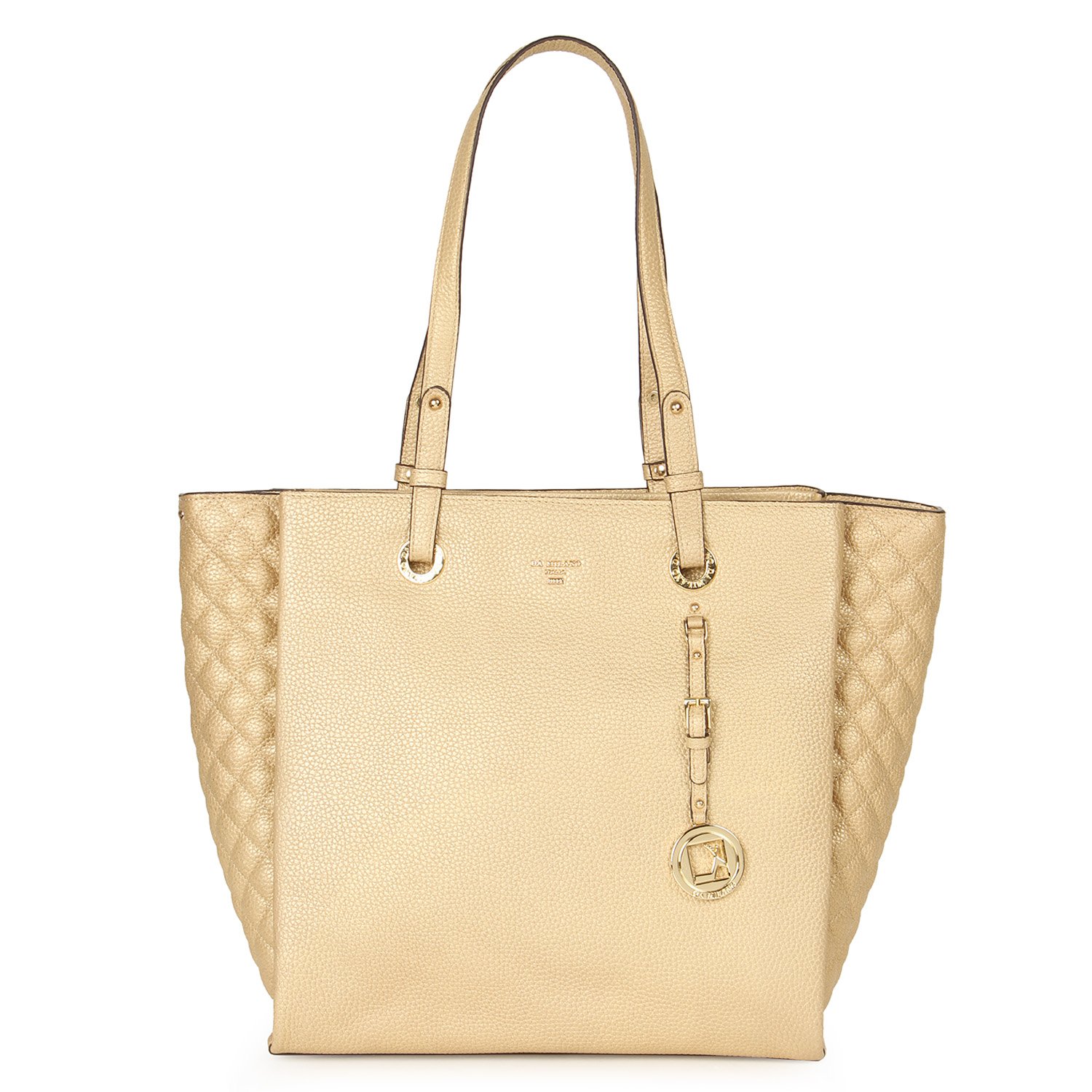 Buy Da Milano LB4326 Leather Shoulder Bag (Light Gold) at Amazon.in