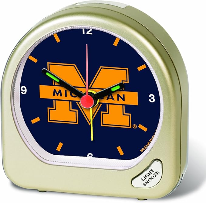 NCAA Michigan Wolverines Alarm Clock Travel Alarm Clocks Sports & Outdoors