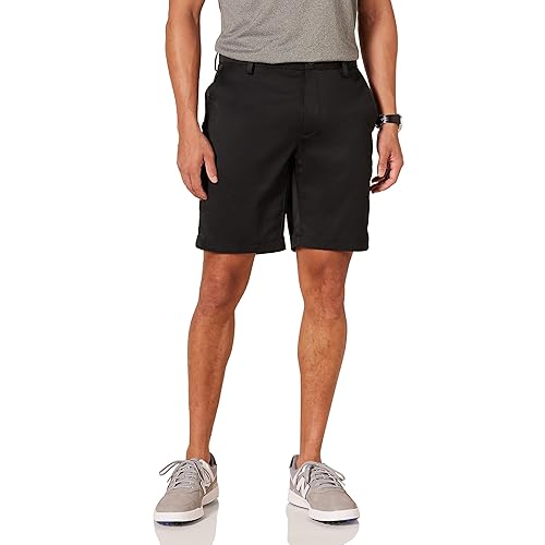 Amazon Essentials Men's Slim-Fit Stretch Golf Short, Black, 30