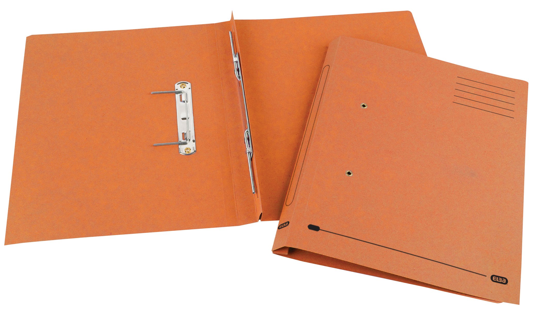 Elba Spirosort Transfer Spring File Recycled 315gsm 35mm Foolscap Orange Ref 30616 [Pack of 25]