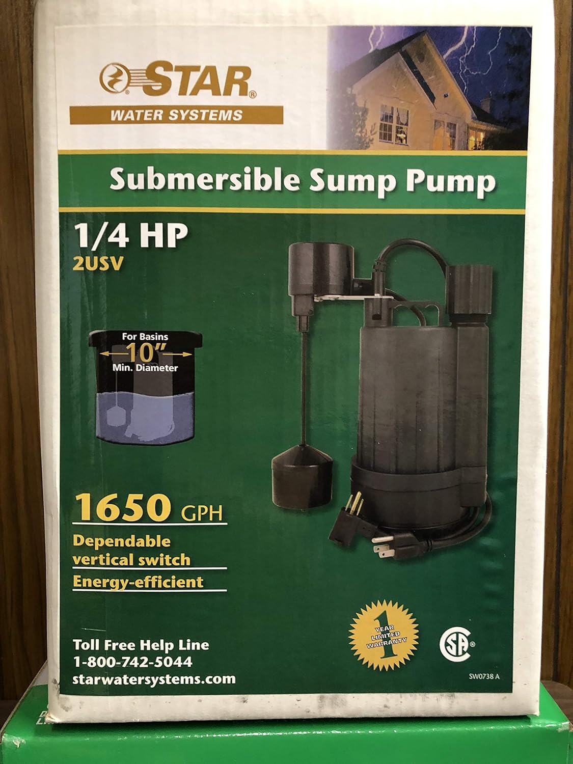 Sump Pumps Star Hp Streamlined Submersible Sump Pump With Vertical Switch And Energy Efficient Motor 2usv Rough Plumbing