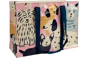 Blue Q Reusable Shoulder Tote Bag – Carry Everywhere Bag with a Hefty Zipper, Durable, Fun Design, 95% Recycled Material