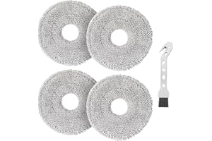 4-Pack L40 Ultra Mop Pads Replacement: for Dreame X30 Ultra/X40 Ultra/L30 Ultra/L20 Ultra/L10s Ultra/L10s Pro Ultra/X40 Maste
