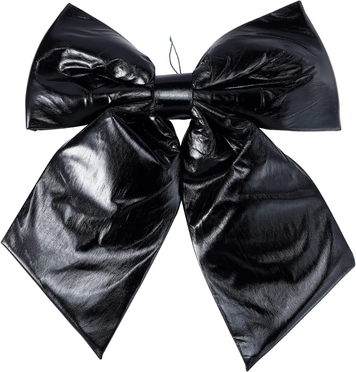 Bows & Ribbons - allgala Christmas Decorative Metallic Foil Fabric Bows for Wreath Garland Christmas Tree Chair Wedding-2 Pack-12 (25x30cm)-Black-XBW92332