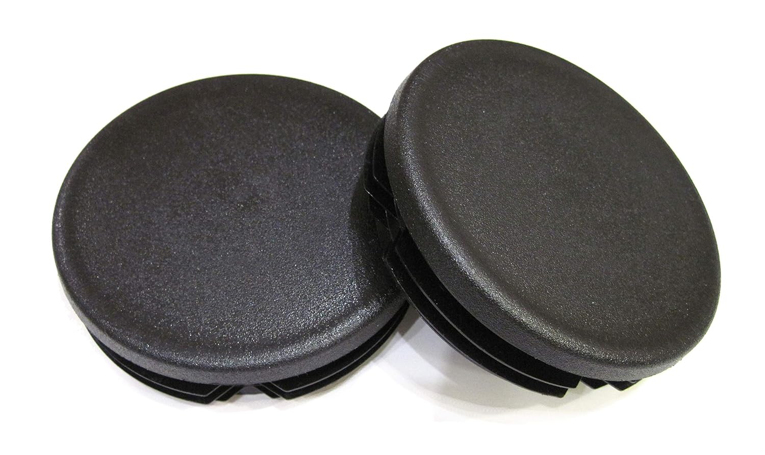 2pcs Pack: 3 1/2 Inch Round Black Plastic End Cap (for Hole Size from 3 3/16 to 3 3/8, Including 3 1/4 inches), Cover for Steel Fence Post, Furniture Finishing Plug