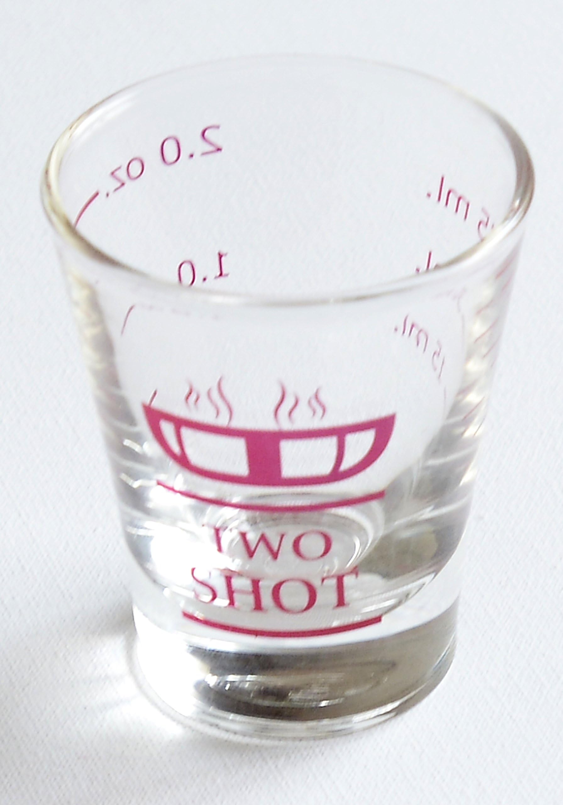 THE PROFESSIONAL BARISTA Heavy Base Shot Glass"Two Shot" Lined Measure