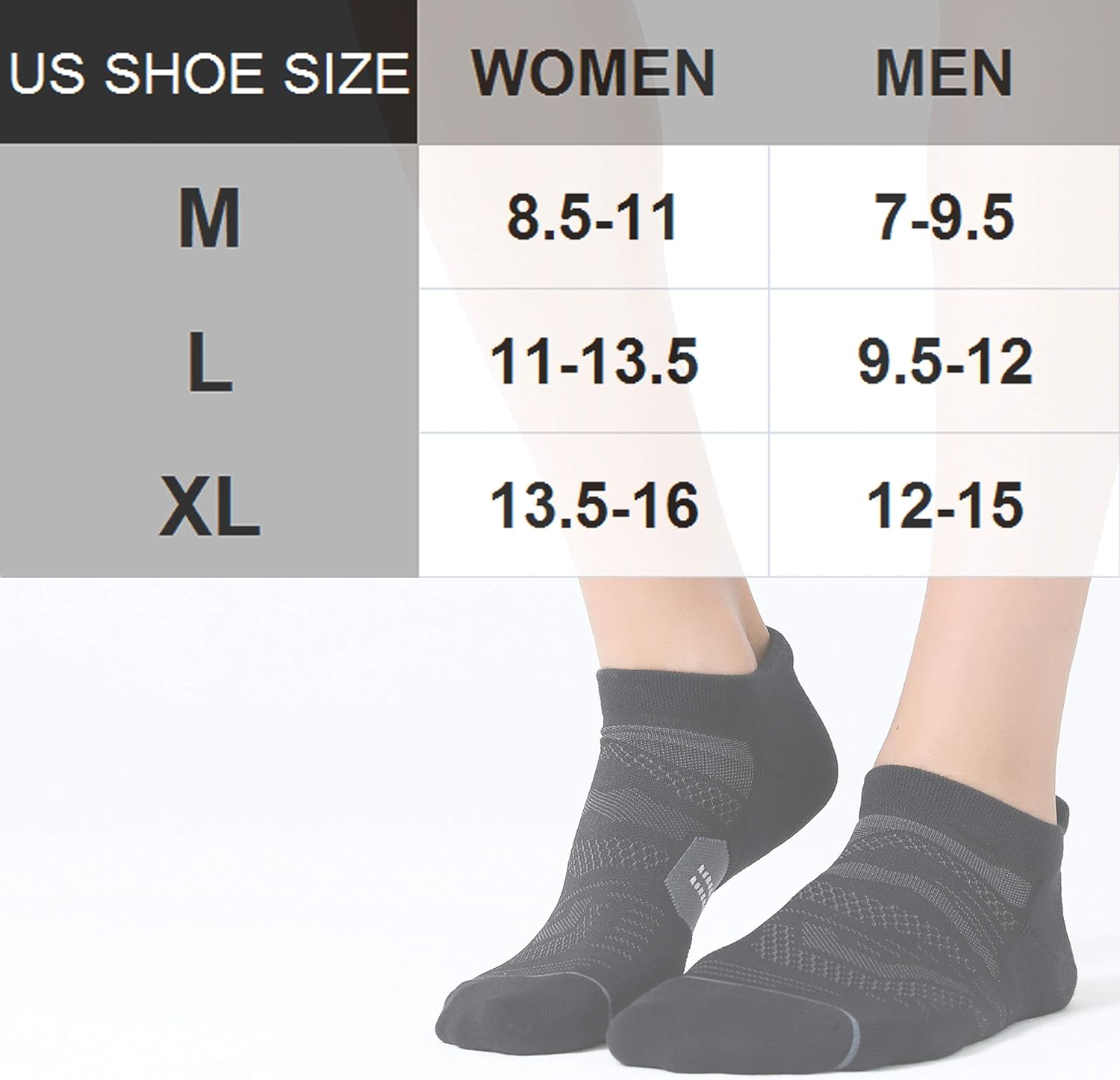 CelerSport 6 Pack Men's Running Ankle Socks with Cushion, Low Cut Athletic Tab Socks: Clothing