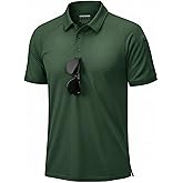 TACVASEN Polo Shirts for Men Short Sleeve Dry Fit Collared Shirt UPF 50+ Performance Work Athletic Tactical Golf Polos