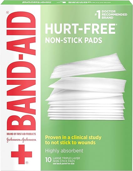 Amazon Com Band Aid First Aid 3x4 In Nonstick Pads 10 Ct Health Personal Care