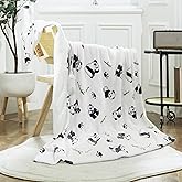 SOGANASA Heated Blanket Throw 50"x60" - Machine Washable Electric Throw Blanket Office Heated Throw Blanket with ETL & FCC Certification 5 Heating Levels 3 Hour Auto-Off Overheat Protection(Panda)