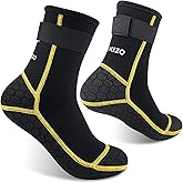 Dizokizo 3mm Neoprene Water Socks, Anti-Slip Wetsuit Booties for Sand Proof Beach Volleyball, Scuba Diving Surfing Kayaking