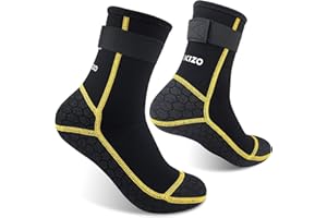 Dizokizo Neoprene Socks, 3mm Sand Proof Beach Volleyball Water Socks, Anti-Slip Wetsuit booties for Scuba Diving Surfing