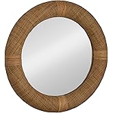 Creative Co-Op Handwoven Rattan Cane Round Wall Mirror, Natural