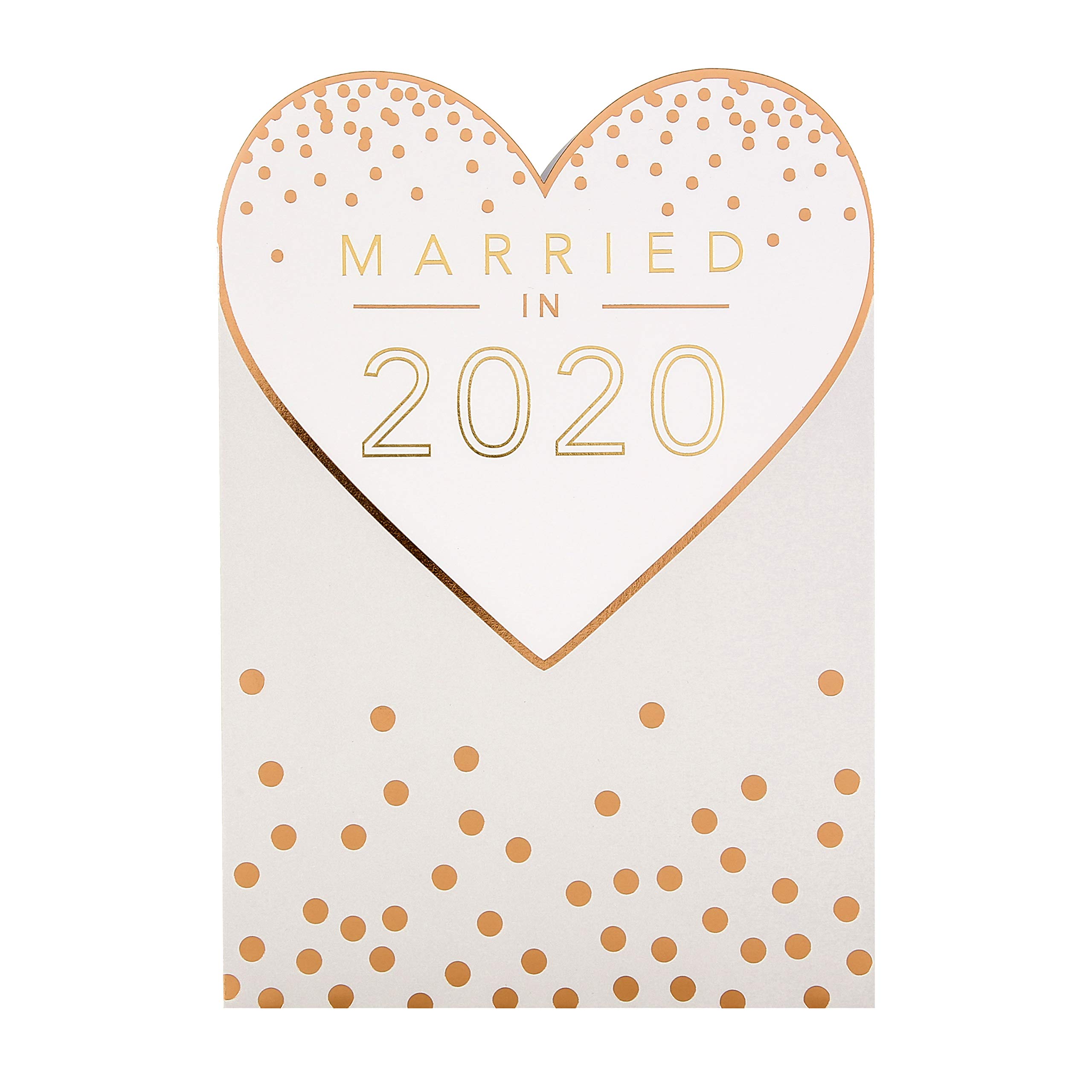 Married in 2020 Wedding Celebration Card from Hallmark - Die-Cut Design