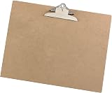 Q-Connect A3 Masonite Clipboard with Heavy Duty Clip Brown view 2