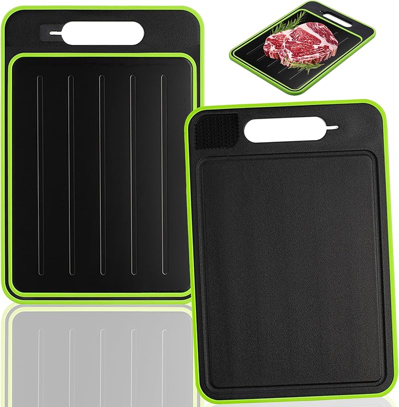 mwellewm 4 in 1 Defrosting Board, Miracle Melt Thaw Tray 12.2x8.3 in