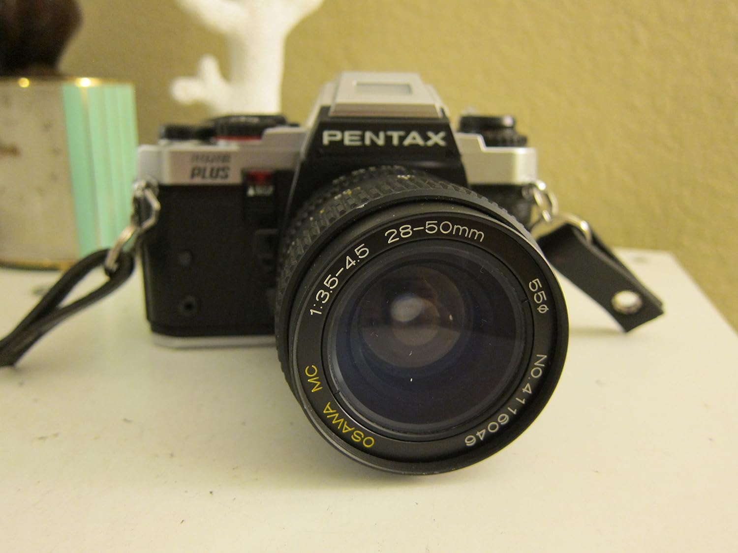 Pentax Program Plus SLR Film Camera with Lens and Flash