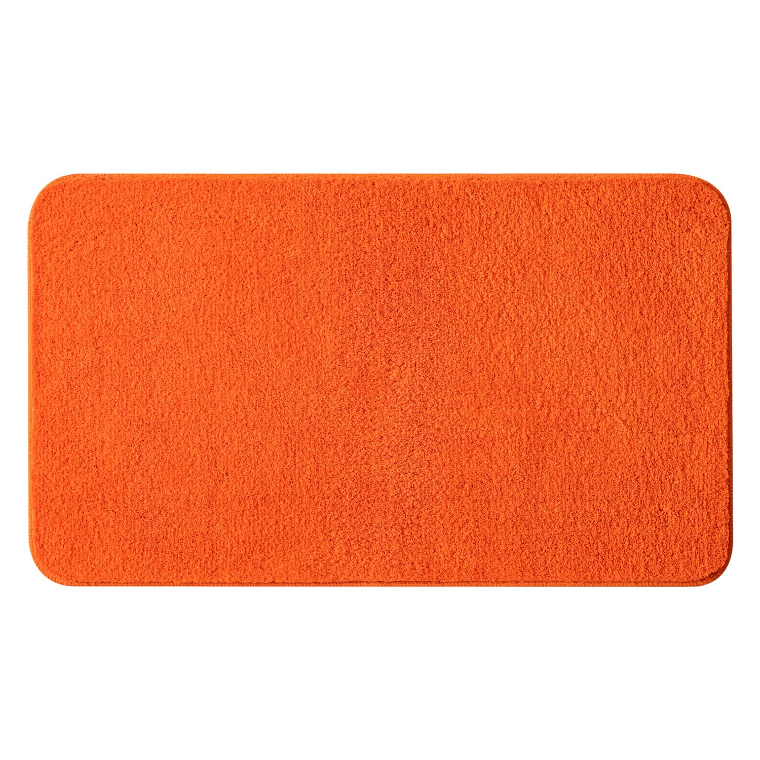MIULEE Bathroom Rug Entrance Mat Shower Mat Non-Slip Tabis Absorbent Soft Microfibre Toilet Bath Tub Outlet Kitchen Living Room Bedroom Orange 50 x 80 cm — image 1