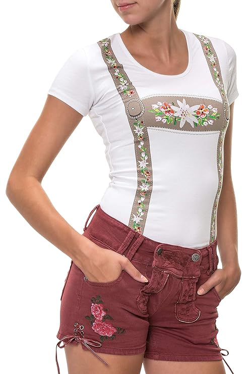 Hailys Damen T-Shirt Print Shirt Trachten Top Wiesn Oktoberfest