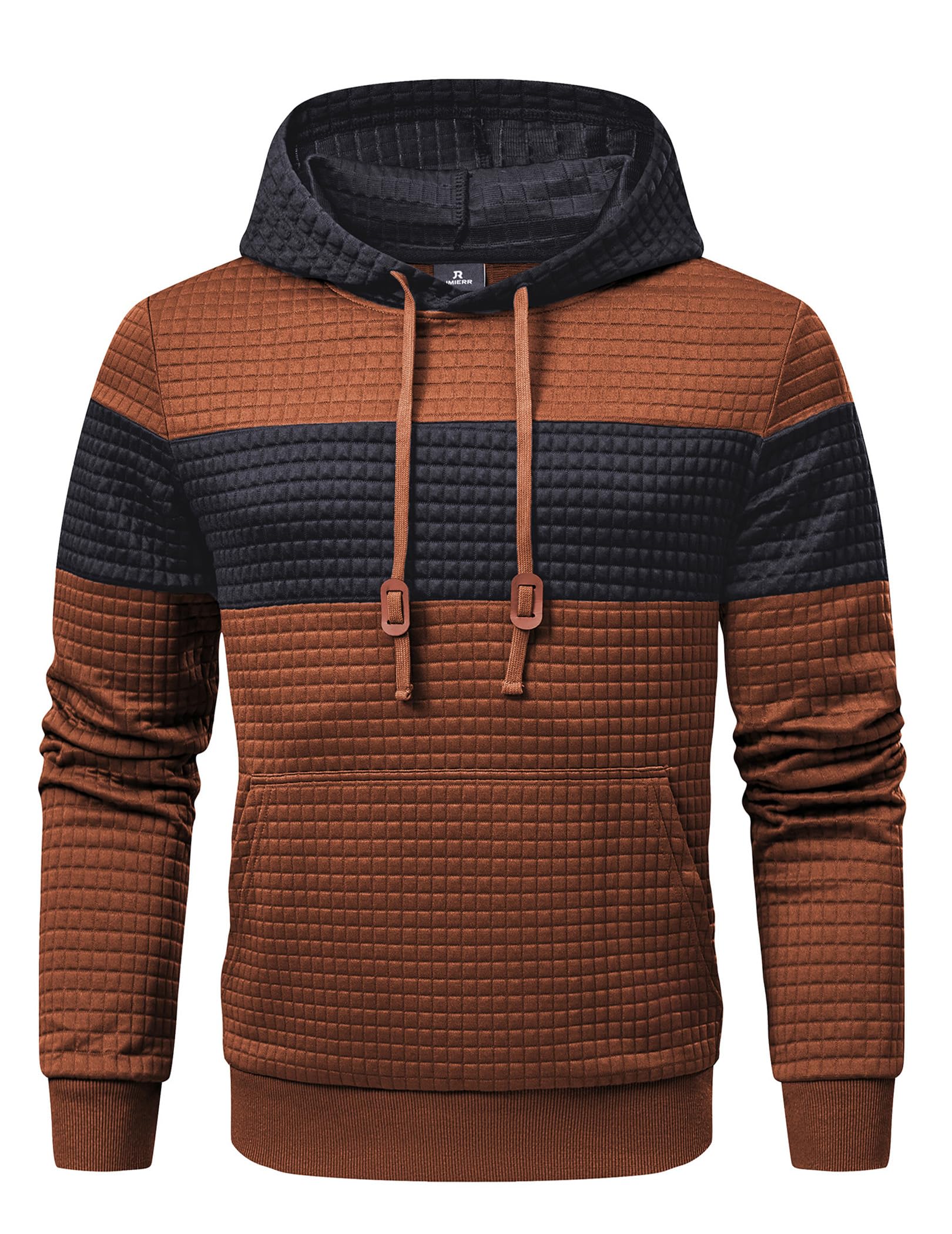 Men's Clothing Shein Colorblock Kangaroo Pocket Drawstring