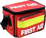 JFA Medical Red Haversack Emergency First Aid Bag Front Pocket Empty view 2