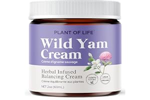 Organic Wild Yam Cream for Women | Natural Balanacing Balm | Wild Yam Root, Vitex, Red Cherry | 2 oz / 60mL (Pack of 1)