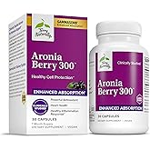 Terry Naturally Aronia Berry 300 - Antioxidant Supplement for Heart & Cellular Health - Vegan & Gluten-Free - 30 Capsules (30 Servings)