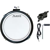 Alesis PRO 8 Inch Dual Zone Mesh Drum with Clamp and Silverline Audio 10ft Trigger Cable Bundle [Compatible with Roland/Yamaha/Simmons/Ion]