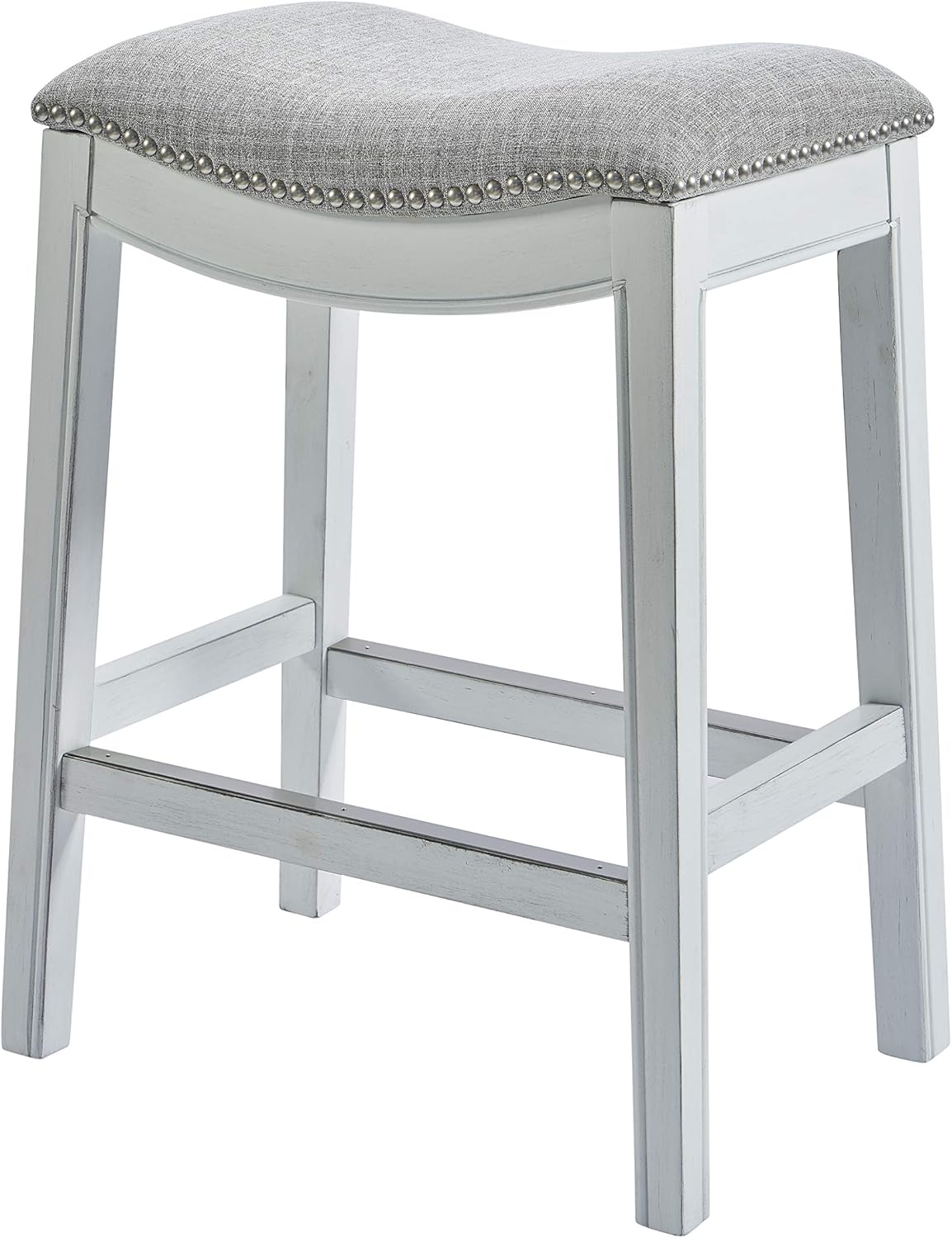 outdoor plastic bar stools on Amazon Com Newridge Home Goods Newridge Home Zoey Height Bar Stool White Furniture Decor