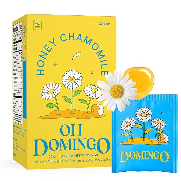 OH DOMINGO HONEY CHAMOMILE TEA, INDIVIDUALLY WRAPPED TEA...