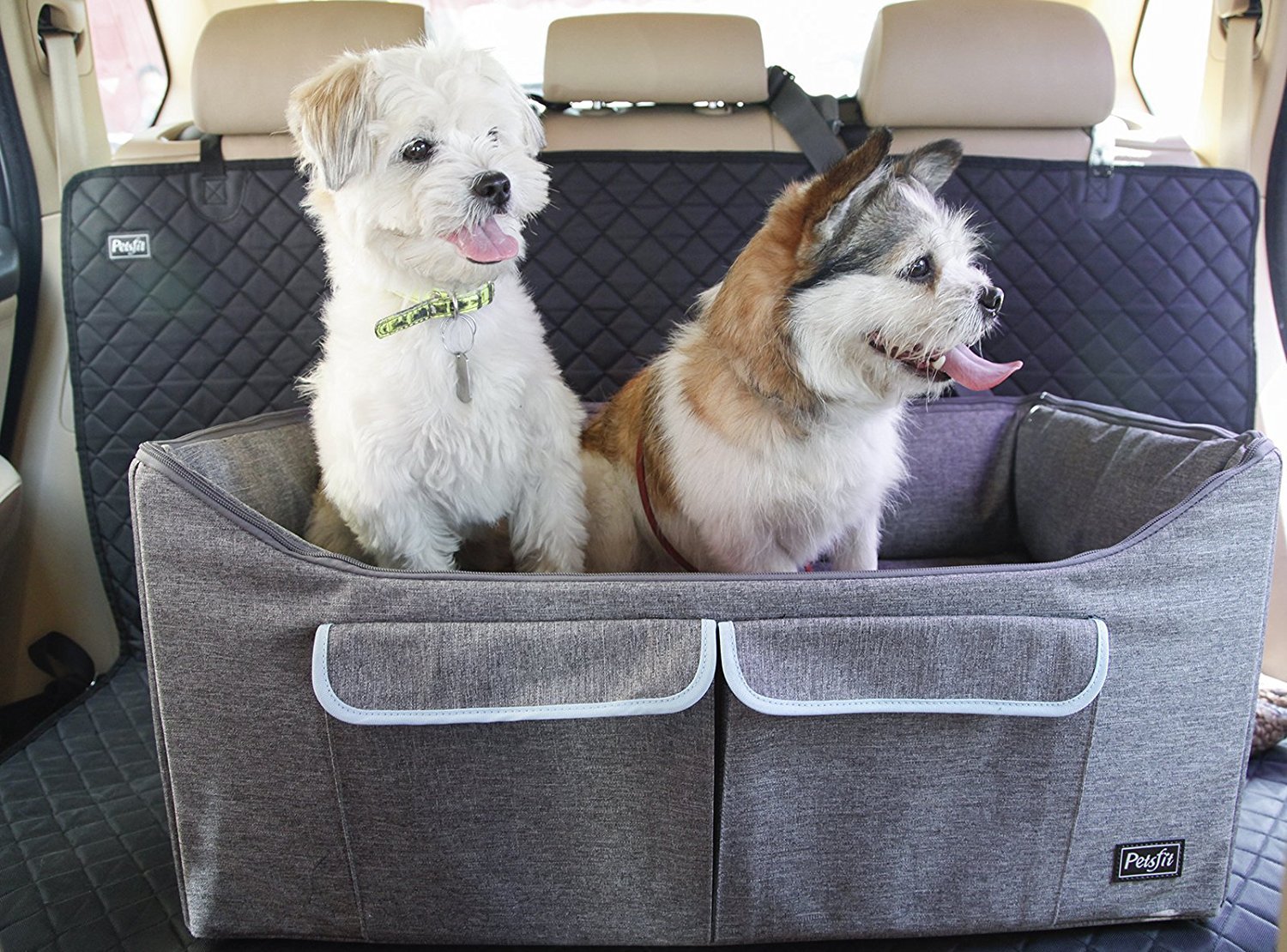 Petsfit Dog Car Seat for Medium Dog up to 45 Pounds Large Dog Car Seat