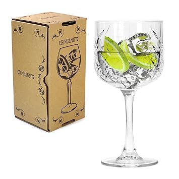 Ginsanity [Roaring 20's groß [585 ml] Copa Glas Gin und Tonic [G&T] Balloon Gläser Für Cocktails und Geschenkbox