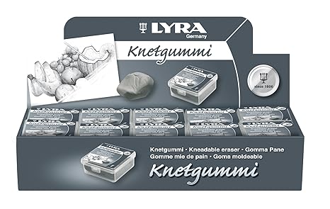 Lyra Knetgummi, hochwertiger Knetradierer in Künstlerqualität, 20 Stück Packung SPARPACK